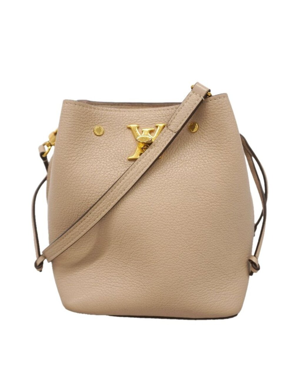 Louis Vuitton Shoulder Bag Nano Lockme Bucket Beige